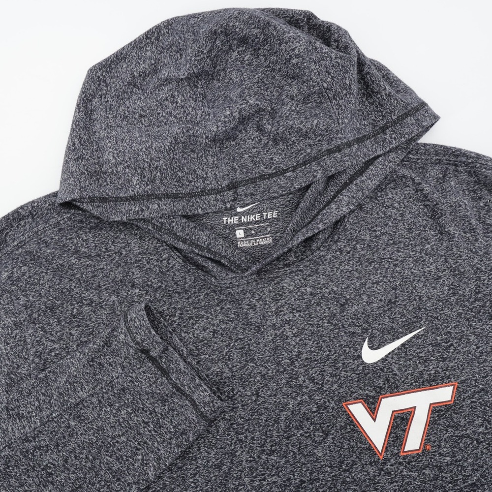 Nike Virginia Tech Hokies Hoodie Tee Grey Mens Large Minor Flaw